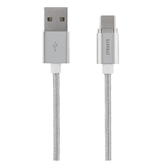 Magnetinis kabelis STREETZ USB 2.0, USB-C, 1m, sidabrinis / USBC-1271