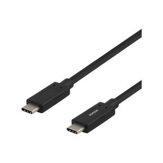 USB-C to USB-C cable, 1m, 60W 3A, USB 3.1 Gen, E-Marker DELTACO black / USBC-1054M