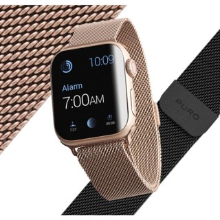 Milanese magnetic band PURO for APPLE watch 44mm, silver / AW44MILANESESIL