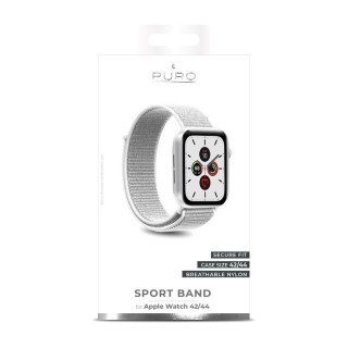 Nylon band PURO for Apple Watch 44mm, white / AW44SPORTWHI