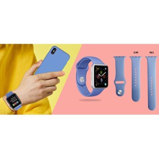 Elastic sport band PURO for Apple Watch, 44mm, blue / AW44ICONDKBLUE