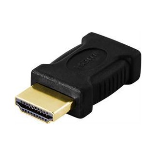  HDMI adapter, mini HDMI to HDMI, 19 pin ho-ha, gold plated connectors DELTACO / HDMI-17