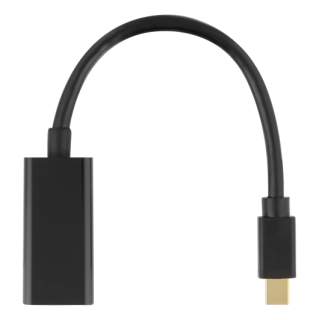 Adapter DELTACO DP to HDMI, 3840x2160 at 60Hz, 0.2m, black / DP-HDMI45