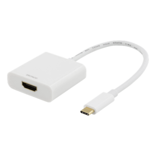 Adapter DELTACO USB-C to HDMI, 4096x2160 30Hz, white / USBC-HDMI7