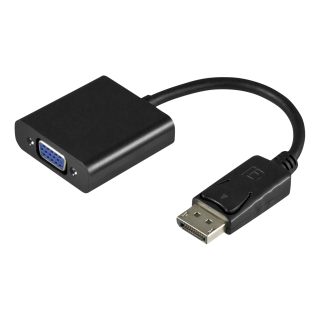 Adapter DELTACO VGA - DisplayPort adapter, 1080p 60Hz, 0.2m, black / DP-VGA7-K / R00110027