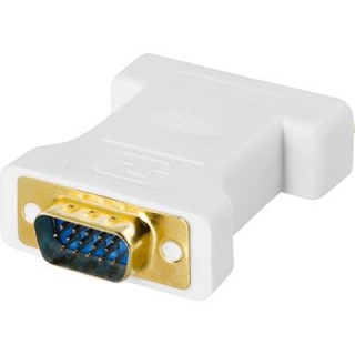 Adapter DELTACO VGA-M - DVI-A-F, white / DVI-6A