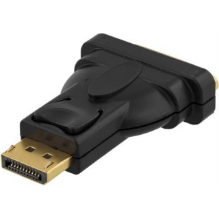 DELTACO DisplayPort to DVI-I Single Link adapter, black, 1080p,DP-DVI22-K