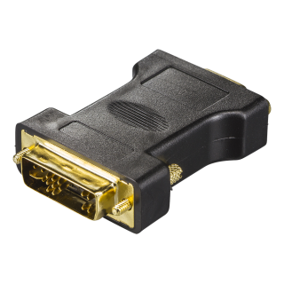DVI-A - VGA adapter DELTACO 1920x1200 60Hz, black / DVI-4-K / R00120001