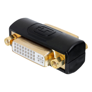 DVI-I Dual Link adapter DELTACO female - female, 1080p 60Hz, black / DVI-7-K / 00120005