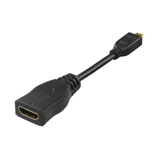 HDMI - micro HDMI adapter DELTACO 4K UHD 30Hz, 0.1m, black / HDMI-24B-K / 00100026
