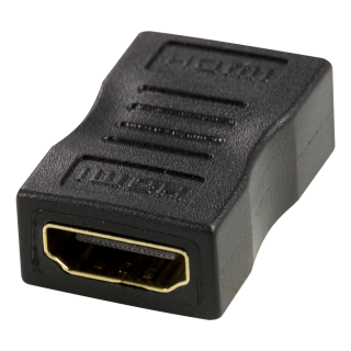 HDMI adapter DELTACO gold-plated connectors, 4K UHD, black / HDMI-12-K / 00100025