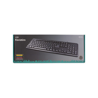 Keyboard, 104 keys, Lithuanian layout, USB, slim design DELTACO black / TB-58-LT