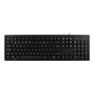 Keyboard DELTACO LT layout, USB, black / TB-626-LT