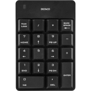 Keyboard DELTACO USB wireless, numeric, black / TB-144