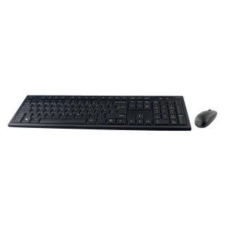Wireless keyboard and mice DELTACO 105 keys, UK layout, 2.4GHz USB nano receiver, black / TB-114-UK