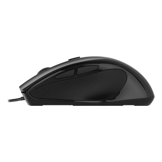 Mouse DELTACO OFFICE wired, ergonomic shape, silent clicks, black / MS-801