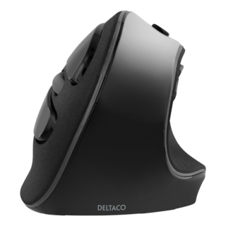Vertical ergonomic mouse DELTACO OFFICE silent clicks, 800/1200/1600/2000/2400DPI, wireless 2.4G / DELO-0320