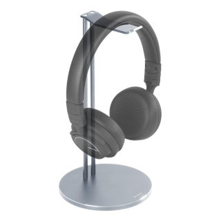 DELTACO Universal Headphone Stand, Aluminum, Anti-slip, Silver  HLS-101