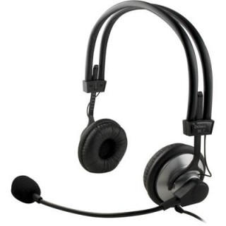Ausinės DELTACO, ant ausų, su mikrofonu, juodos, 2x3.5mm / HL-7