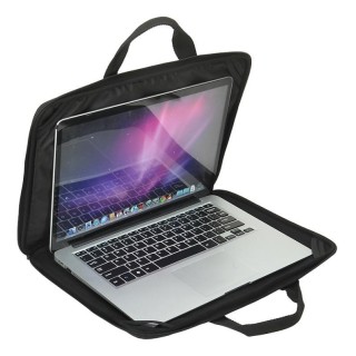 Durable laptop sleeve DELTACO for 15.6-16" laptops, shoulder strap, black / NV-512
