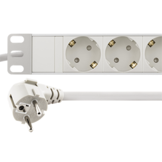 DELTACO power outlet, 9xCEE 7/4, 1xCEE 7/7, pet-protected, 2m, white / GT-8527W