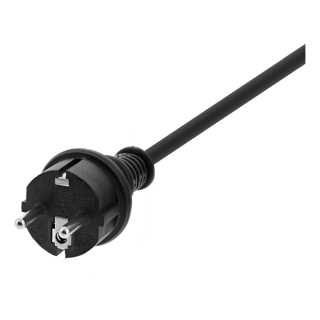Extension cable DELTACO outdoor-use, grounded, IP44, 10 m, black / GT-980