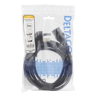 Grounded cable DELTACO PSB-10A - IEC 60320 C13, 2m, black / DEL-109CHI