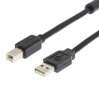 Cable DELTACO USB 2.0 "A-B", 5.0m, aktiv, black / USB-EX05M