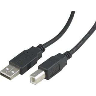 Кабель DELTACO USB 2.0 "A-B", 2.0м, черный / USB-218S