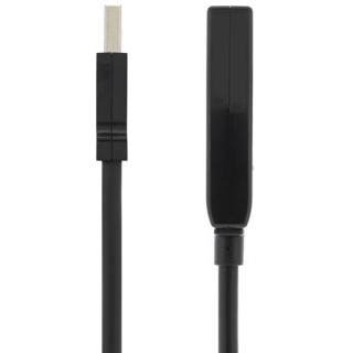 DELTACO PRIME USB 2.0 extension cable, active, A male - A female, 20m, black / USB2-EX20M