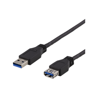 Extension cable DELTACO USB 3.1 Gen1, 1m, USB-A male to USB-A female / USB3-241
