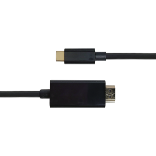 USB-C - HDMI cable DELTACO 4K UHD, gold plated, 0.5m, black / USBC-HDMI1005-K / 00140018