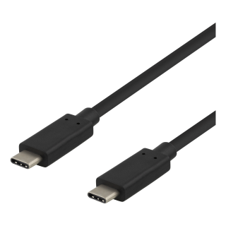 USB-C cable DELTACO 0.25m, USB 3.1 Gen 2, 10 Gbps, 60W, black / USBC-1120