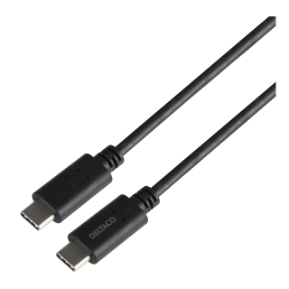 USB-C to USB-C cable DELTACO 5 Gbit/s, 5A, 2m, black / USBC-1503-LSZH