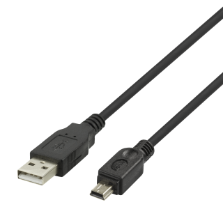 USB 2.0 mini B cable DELTACO suitable for DSLR cameras, 1m black / USB-24-K / R00140007