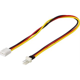 Adapteris kabelis DELTACO 3-pin, 0.3m / SSI-37