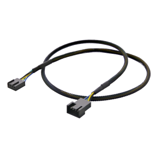 Extension cable DELTACO for 4-pin fans, 0.6m, black / SSI-65