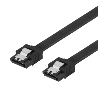 SATA cable DELTACO SATA 3.0, 0.3m, black / SATA-1000-K / R00200001
