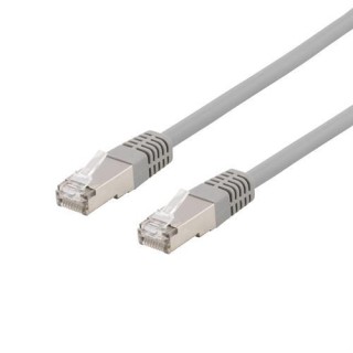 DELTACO S / FTP Cat6 patch cable with foil shield and sock, 0.5m, 250MHz, Delta-certified, LSZH, gray SFTP-60H