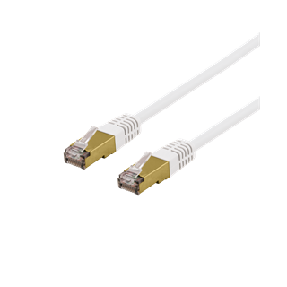 Cable DELTACO UTP, 10m, CAT6a, white / SFTP-610VAH