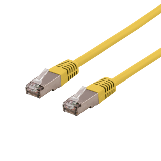 Patch cable DELTACO S / FTP Cat6, 2m, 250MHz, Delta-certified, LSZH, yellow / SFTP-62GLH