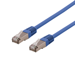Patch cable DELTACO 1m, cat6 250MHz, Delta-certified, LSZH, blue / SFTP-61BH