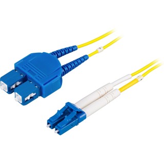 Cable DELTACO LC-SC, 9/125, OS2, 0,5m / LCSC-0S-5
