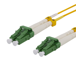 Fiber cable DELTACO LC - LC, duplex, singlemode, APC, 9/125, 2m / LCLC-2S-APC