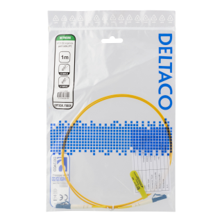 Оптоволоконный кабель DELTACO OS2 LC - LC, симплексный, одномодовый, UPC, 9/125, 1 м