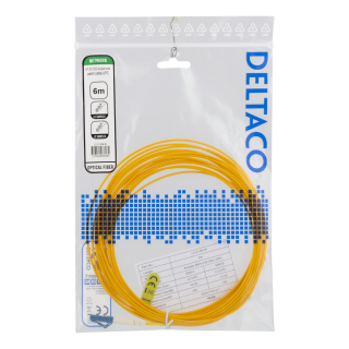 Fiber cable DELTACO OS2, LC - LC, simplex, singlemode, UPC, 9/125, 6m / LCLC-6S-SI
