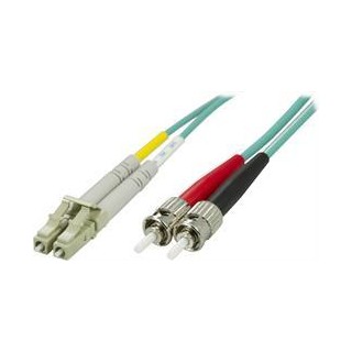 Fiber cable OM3  LC - ST, duplex, multi mode, 50/125, 0.5m DELTACO / LCST-60