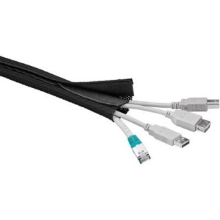 Канал для кабеля DELTACO нейлоновый,1.8м,черный / LDR08