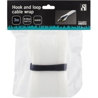 Cable wrap DELTACO nylon, 3.0m, white / LDR17