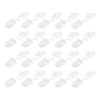 RJ45 connector for slim patch cable DELTACO Cat6a, 28AWG, unshielded, insertion included, 20-pack / MD-24